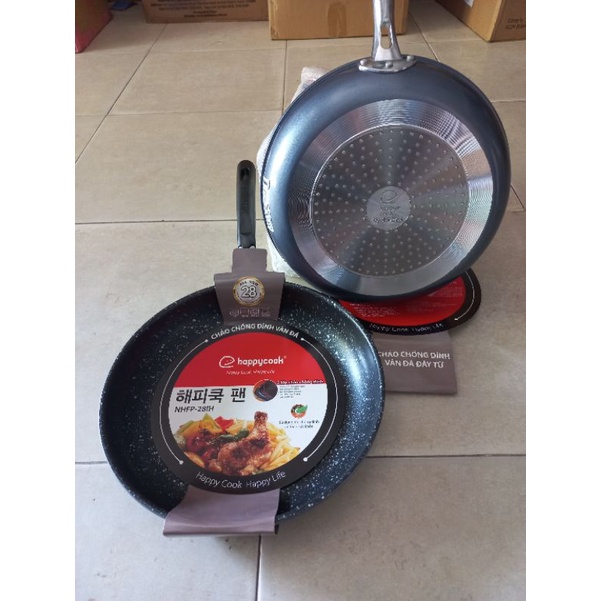 CHẢO VÁN ĐÁ Happycook 28cm (Dùng cho mọi loại bếp)
