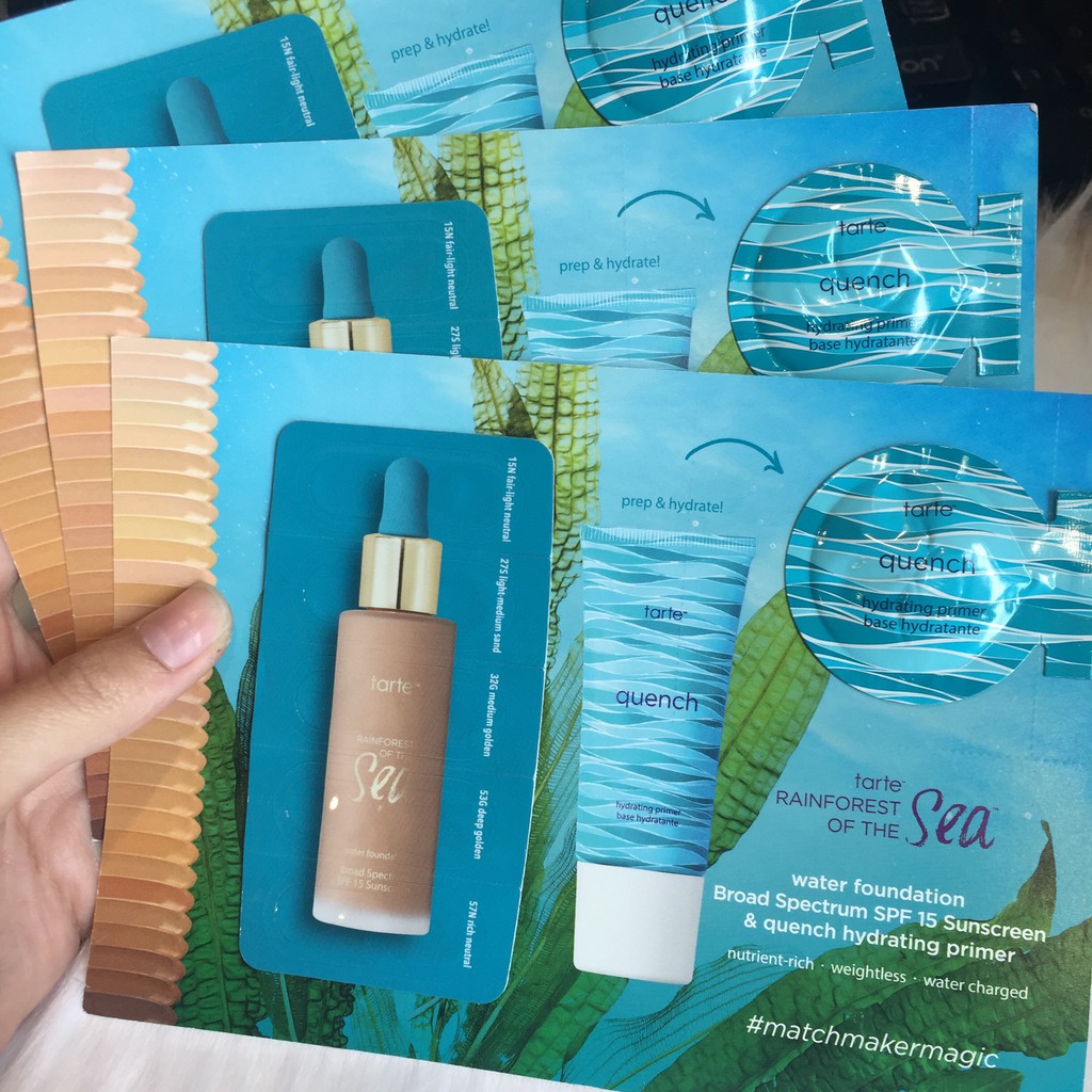 Kem nền Tarte - Rainforest Of The Sea Water Foundation SPF15 - [Có bill US]