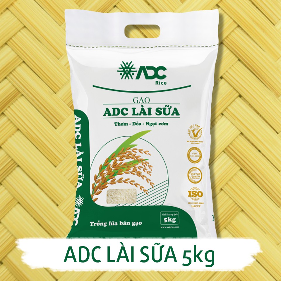 Gạo ADC Lài Sữa 5kg Thơm dẻo ngọt cơm