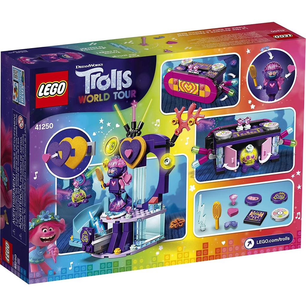 Đồ chơi LEGO Trolls World Tour bữa tiệc Techno Reef 41250 gồm 173 chi tiết