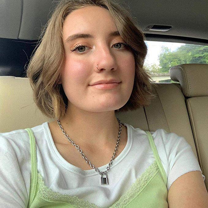 Dây Chuyền Hợp Kim Mặt Hình Ổ Khóa Độc Đáo Dành Cho Cặp Đôi