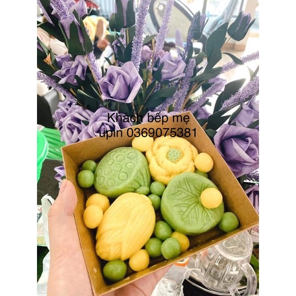 Set 4 Khuôn silicon hoa sen làm bánh trôi nước / hoa nổi hình hoa sen đẹp