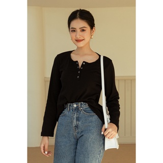 OLV - Áo Longsleeve Top in Black