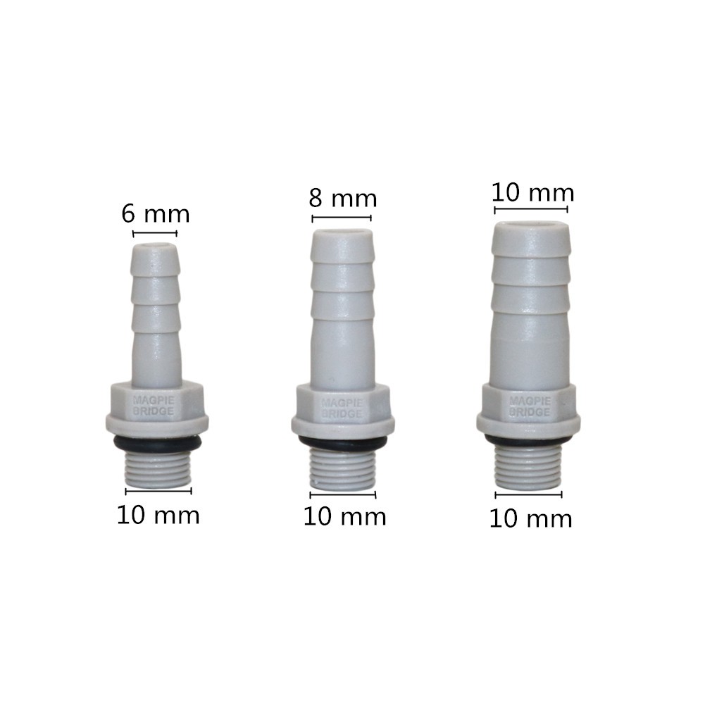 3 Đầu Nối Ống Nước Bằng Nhựa 1/8 Đến 6/8/10mm