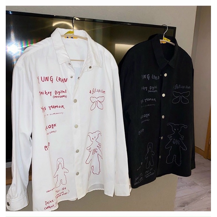 Sơmi Nam in chữ Unisex 2 màu