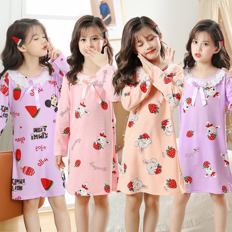 Đầm Ngủ Dài Tay Xinh Xắn Dành Cho Bé