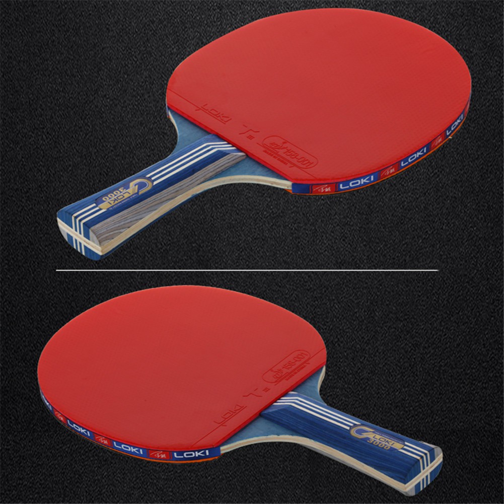 Table tennis racket set 5 sets of wooden double acne rubber