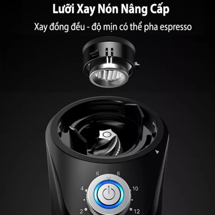 Máy xay hạt cà phê cao cấp. Thương hiệu cao cấp Shardor CG845B, công suất 200W