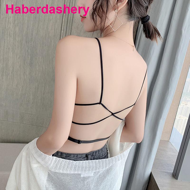 ống top quấn dây ngực hở lưng đẹp nữ tân sinh viên hàn quốc sexy quyến rũ chống chảy xệ nhỏ chuyên dụng