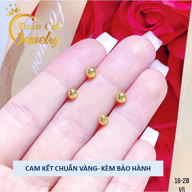 Bông Tai Nữ ⚡HÀNG CHUẨN BẢO HÀNH⚡ Khuyên Tai Nữ Kiểu Nụ Bóng Tròn Trơn Đơn Giản, Xinh Xắn