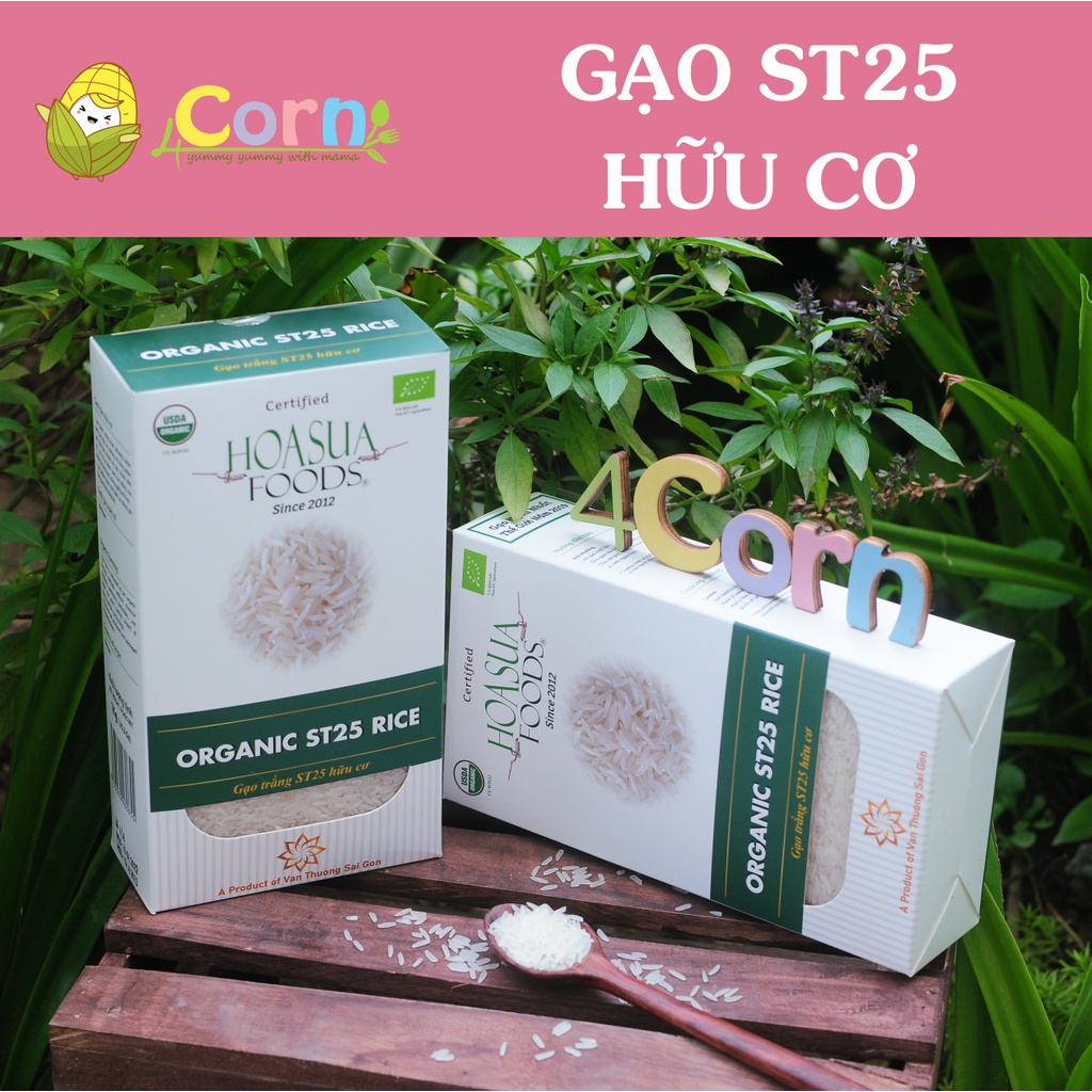 Gạo hữu cơ ST25 chế biến ăn dặm - Cho bé 5m+