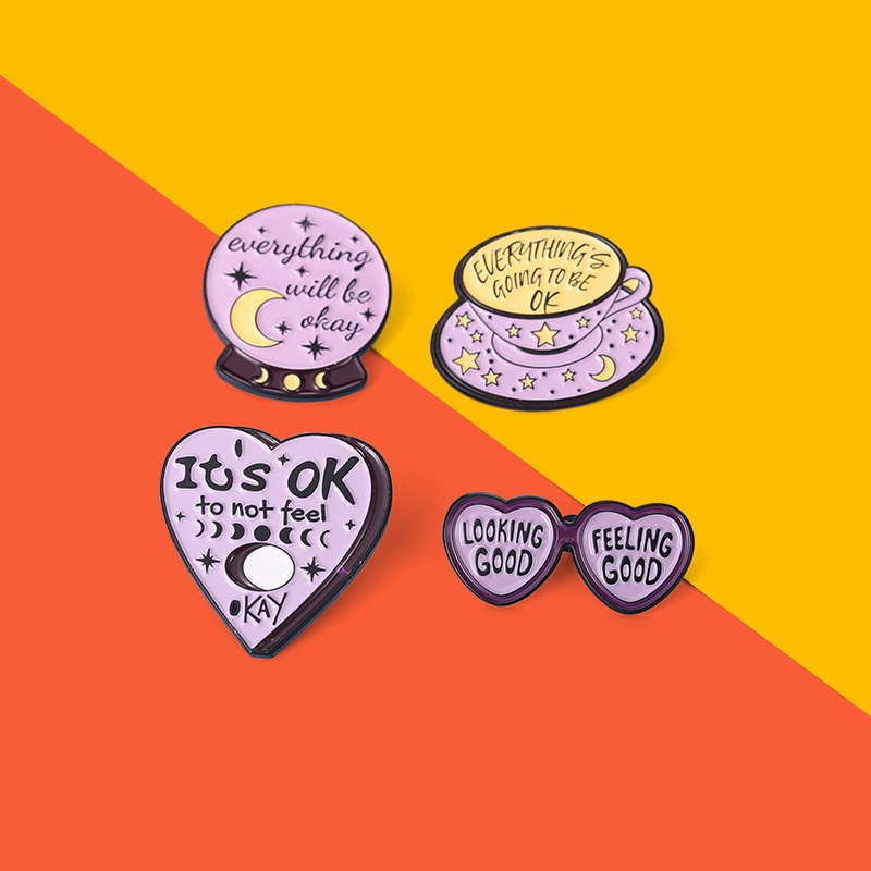 Ghim cài áo QIHE JEWELRY kiểu dáng hoạt hình nhiều tùy chọn dễ thương thời trang