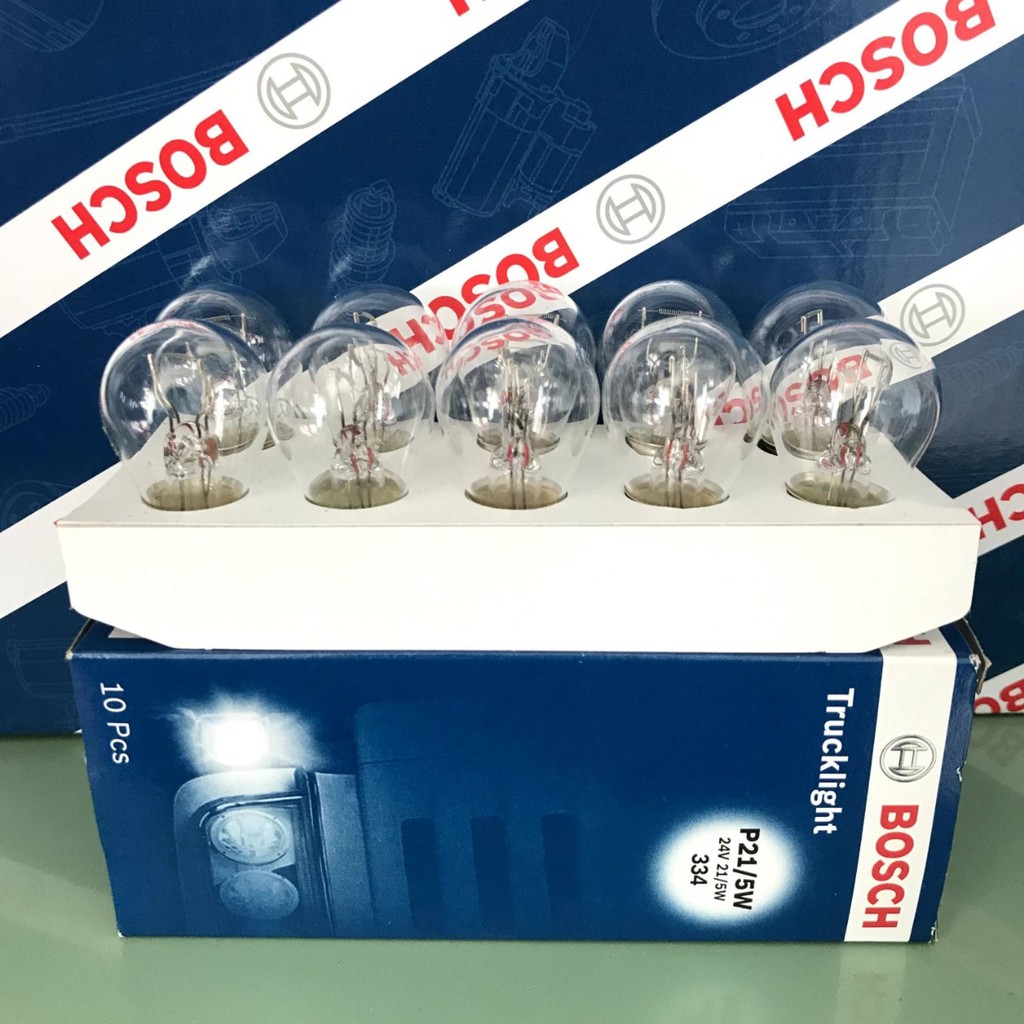 Bóng Đèn Tín Hiệu Cho Xe Tải Bosch P21/5W 24V 21/5W - Bóng 2 Tim