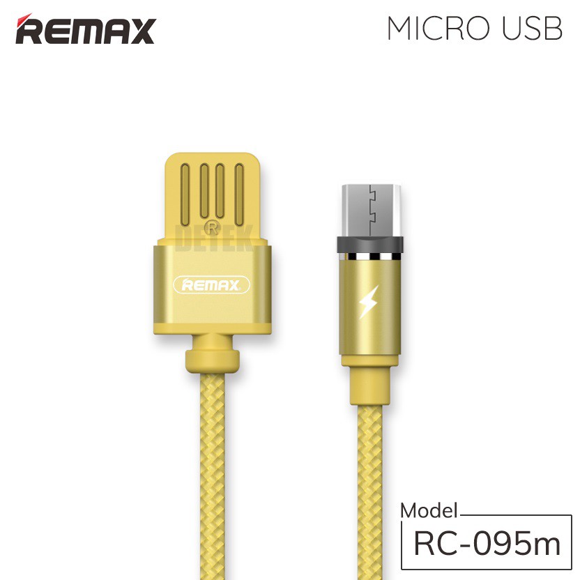 Cáp sạc Nam châm REMAX RC-095 * Ngăn bụi, sạc nhanh, dễ dàng kết nối (Cổng: Lightning, Micro USB và Type C)