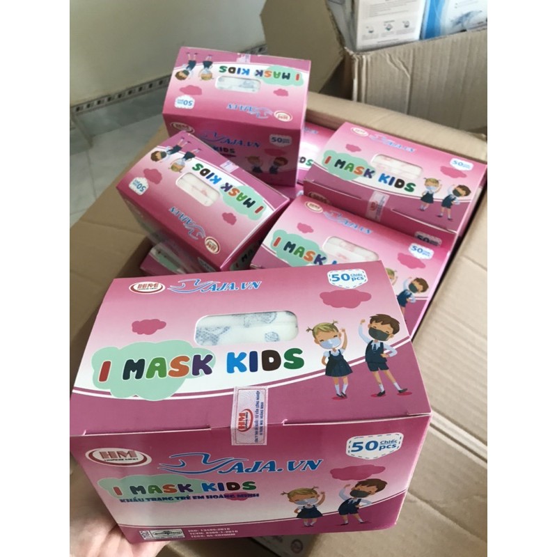 Khẩu trang y tế trẻ em 4 lớp- Hộp 50 chiếc - nhiều màu sắc | BigBuy360 - bigbuy360.vn
