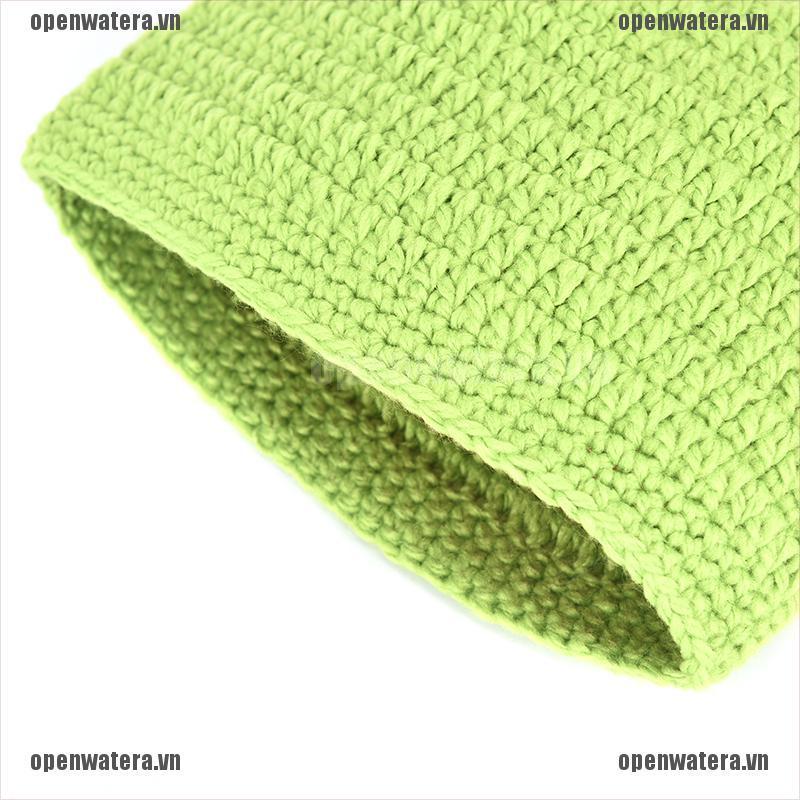 Mũ Len Mùa Đông Unisex Hình Quái Vật Shrek Màu Xanh Lá Vui Nhộn