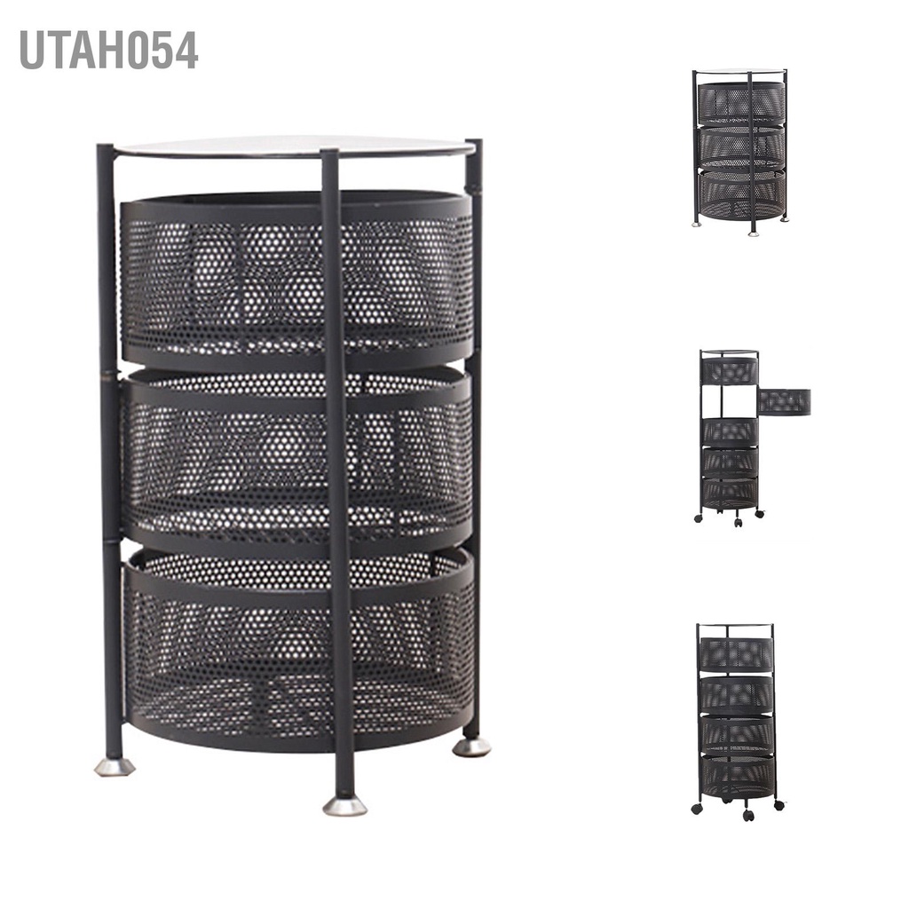 Utah054 Kệ lưu trữ xoay Giá đỡ sức chứa lớn Nhiều tầng hình tròn có thể tháo rời cho nhà bếp