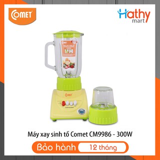 Máy xay sinh tố thủy tinh 2 cối Comet CM9986
