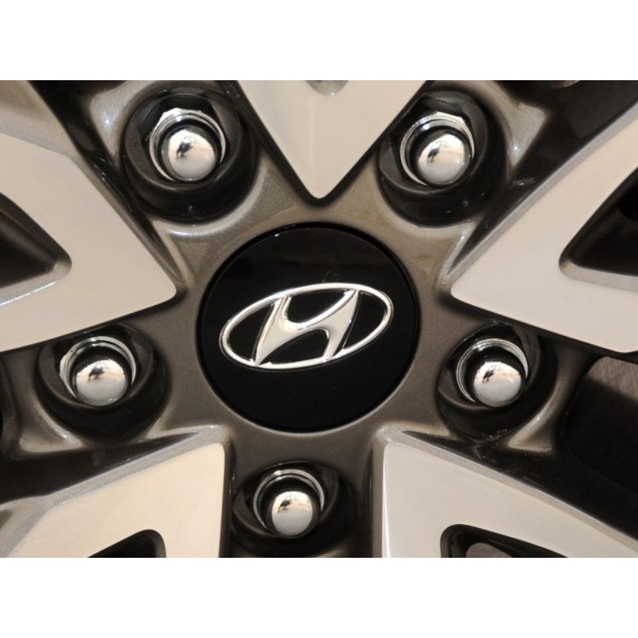 Logo chụp mâm, ốp vành la zăng bánh xe ô tô Hyundai, đường kính 60MM và 65MM, chất liệu nhựa ABS cao cấp