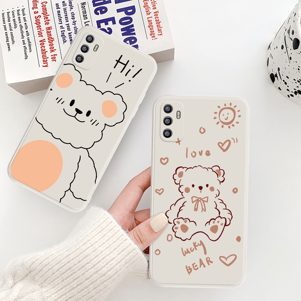 Ốp Điện Thoại Hình Gấu Dễ Thương Cho OPPO A12 F1S A5S A32 A33 A39 A52 A3 A3S A57 A59 A59S A72 A92 A11K