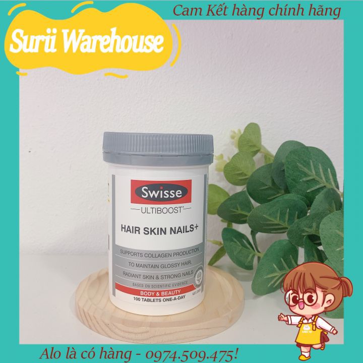 ⚡️BIG SALE⚡️ 100 viên⚡️ Viên đẹp da móng tóc Swisse Hair Skin nails