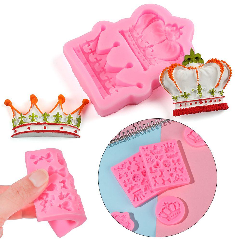 Khuôn Silicone Làm Đất Sét Hình Vương Miện Công Chúa