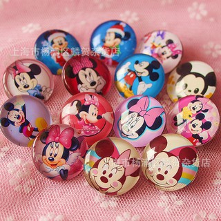 1 Huy Hiệu Gài Áo Hình Chuột Mickey Minnie Dễ Thương