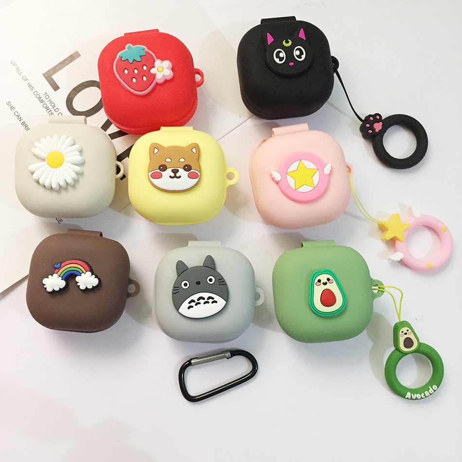 Vỏ Bảo Vệ Hộp Sạc Tai nghe không dây Samsung Galaxy buds 2 / buds live / buds Pro TWS Hình Chó / Mèo Hoạt Hình Dễ Thương
