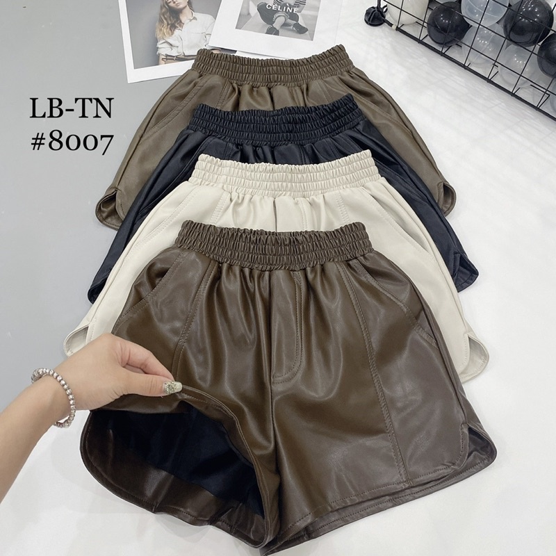 QUẦN SHORT DA CẠP CHUN XẺ GẤU HÀNG 2 LỚP ĐẸP MS17999