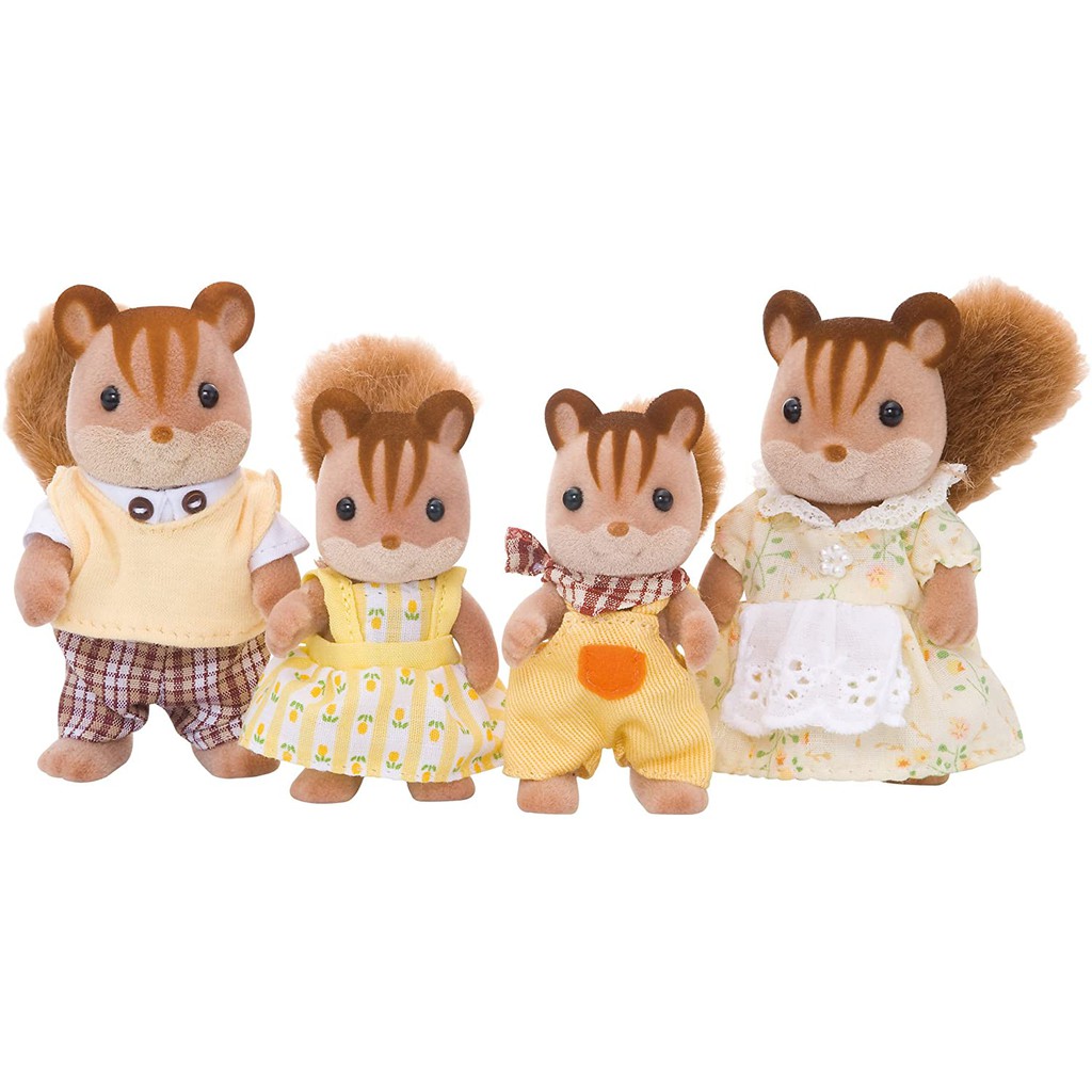 Sylvanian Families Gia Đình Sóc Nâu Walnut Squirrel Family