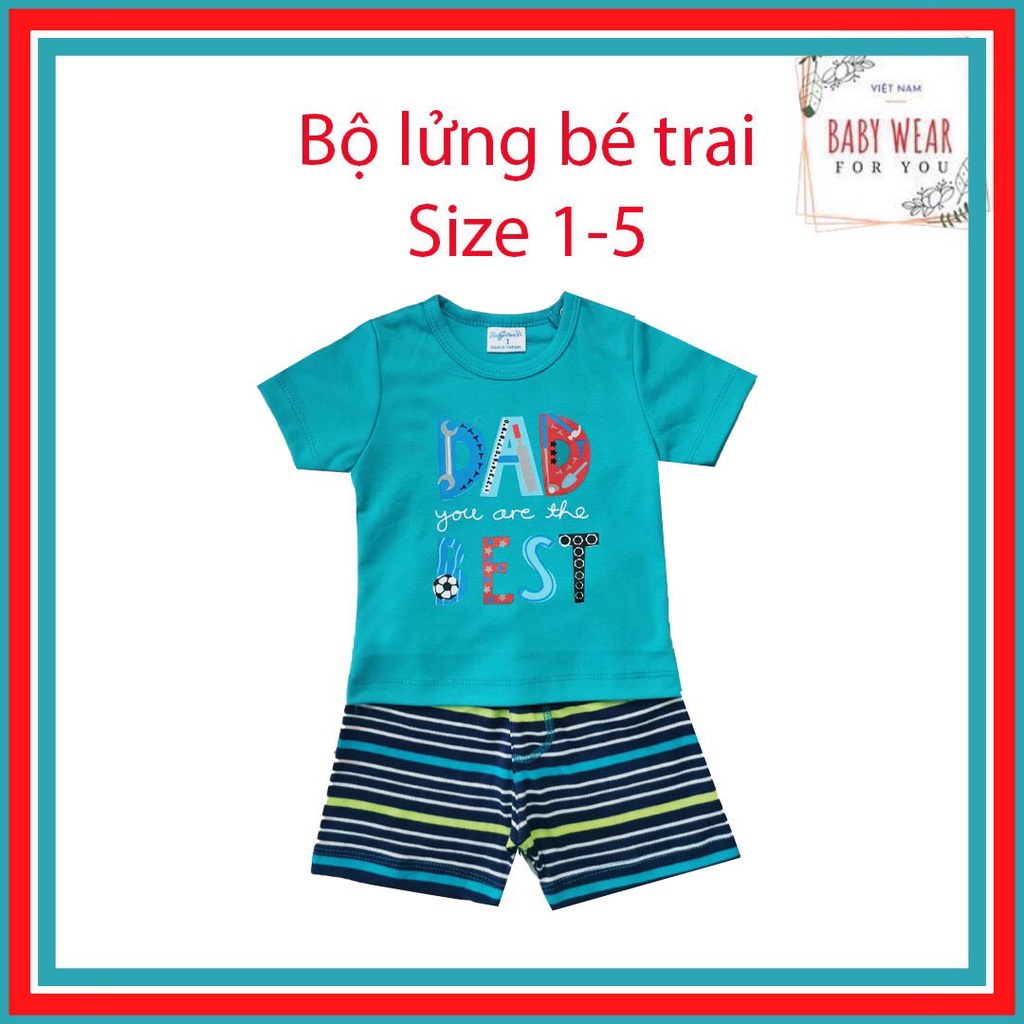 Bộ lửng thun chất đẹp cho bé trai Baby Wear (6-12kg)