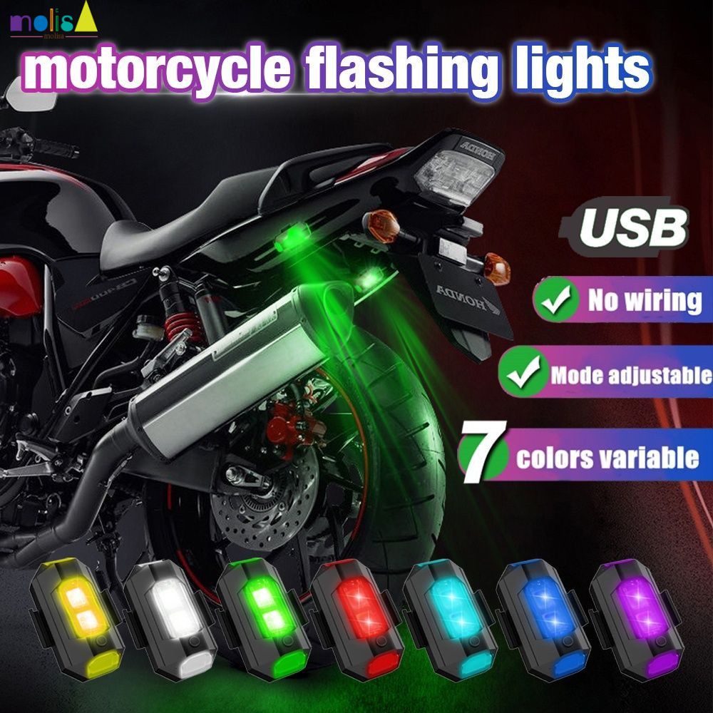 Đèn Nhấp Nháy 3/4/7 Màu Sạc Điện Từ Tính Chuyên Dụng Cho Xe Mô Tô/Xe Hơi
