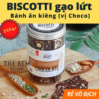 Bánh ăn kiêng BISCOTTI vị CHOCOLATE Gạch đỏ Bakery