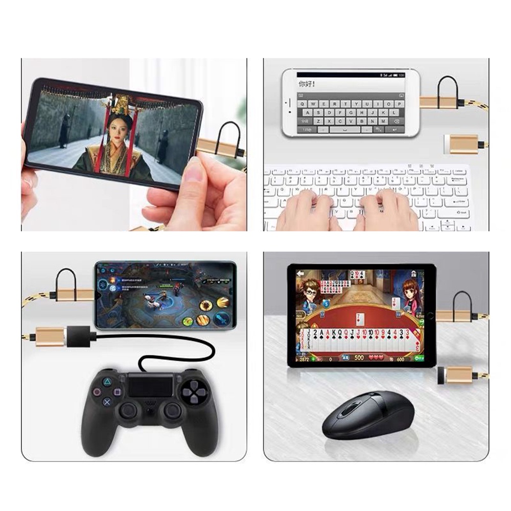 Cáp Chuyển Đổi Otg 2 Trong 1 Micro USB Type-c Cho Huawei Xiaomi