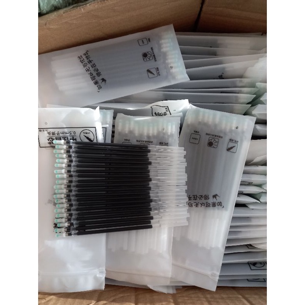 Set túi zip gồm 20 ruột bút nước 0.5mm viết trơn đều mực