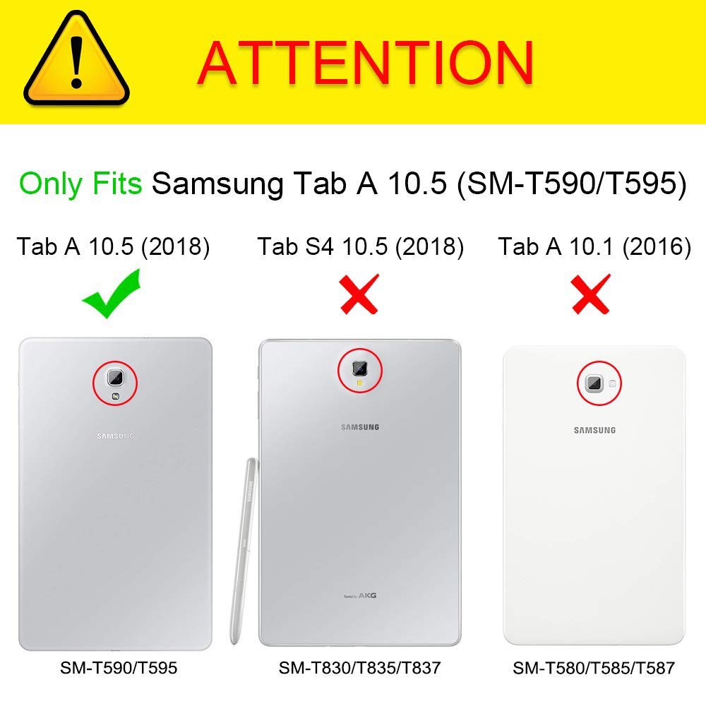 Samsung Galaxy Tab A 10.5 2018 SM-T590 T595 T597 multiple protection heavy armor case with bracket hit color tablet cover