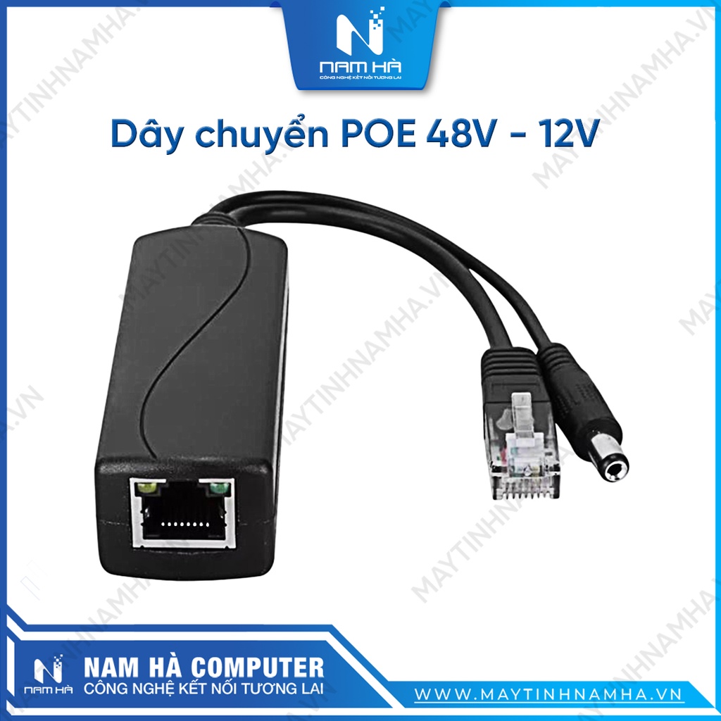 Dây chuyển POE 48V - 12V chuyên dùng cho camera IP