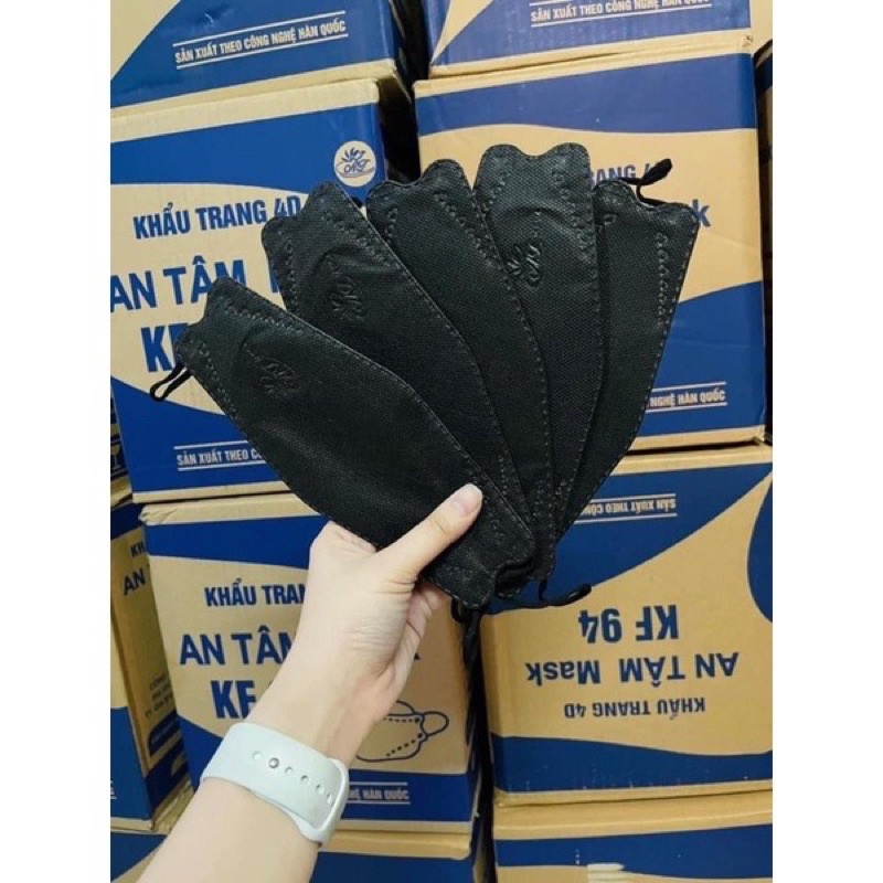 KHẨU TRANG HOÀNG DŨNG KF94- MÀU ĐEN - TRẮNG - XÁM - XANH _ Khẩu trang 4D Hoàng Dũng KF94 Mask