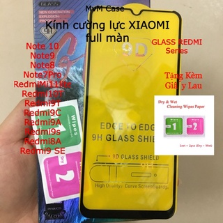 Kính cường lực xiaomi redmi full màn note 10/note 9/note 8/note7/pro/mi 11 lite/10t/9t/9c/9a/9s/8a/9 se cao cấp . vmi