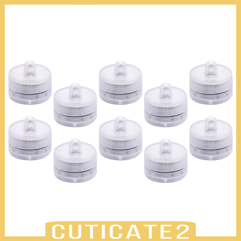 Set 2 / 12 Đèn Led Chìm Chống Thấm Nước Chạy Bằng Pin Dùng Để Trang Trí Lọ Hoa / Bể Cá