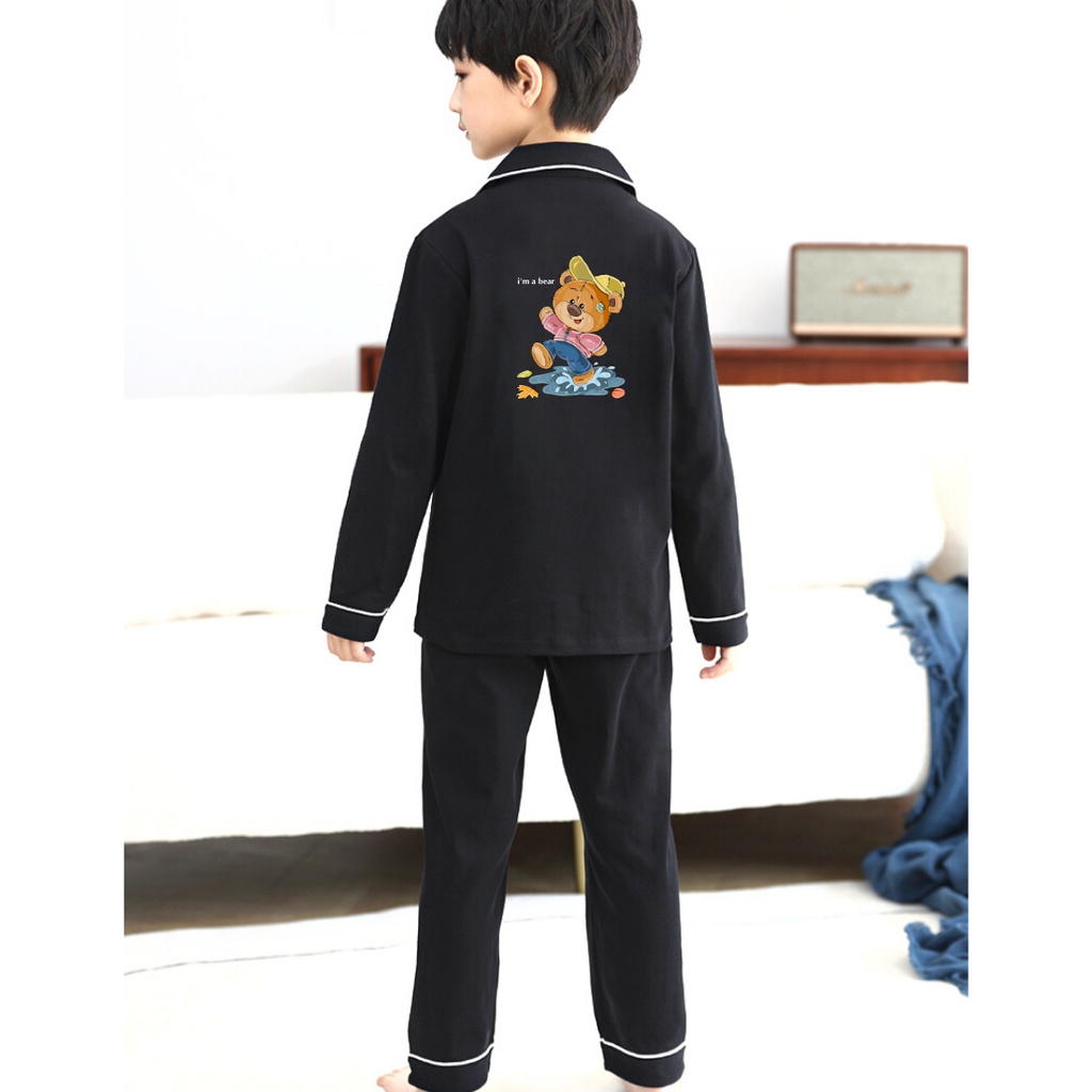 Bộ pyjama cho bé 13kg đến 42kg in hình Ngộ Nghĩnh Đáng Yêu 0312