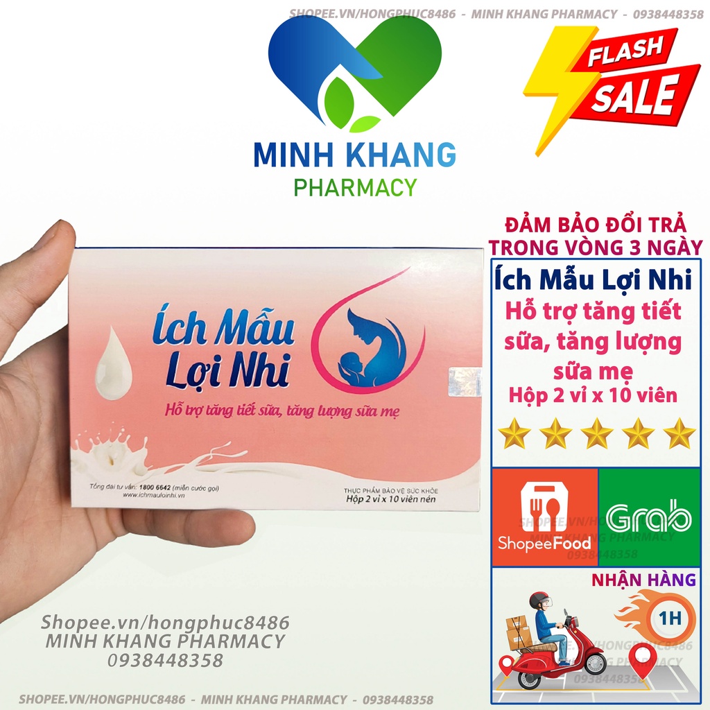 Ích Mẫu Lợi Nhi (20 viên) - Hỗ trợ tăng số lượng và chất lượng sữa cho mẹ.