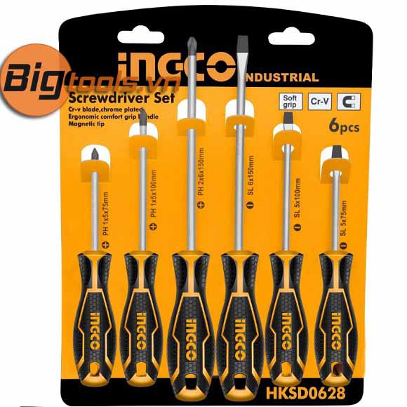 Bộ tuốc nơ vít 6 cây INGCO HKSD0628