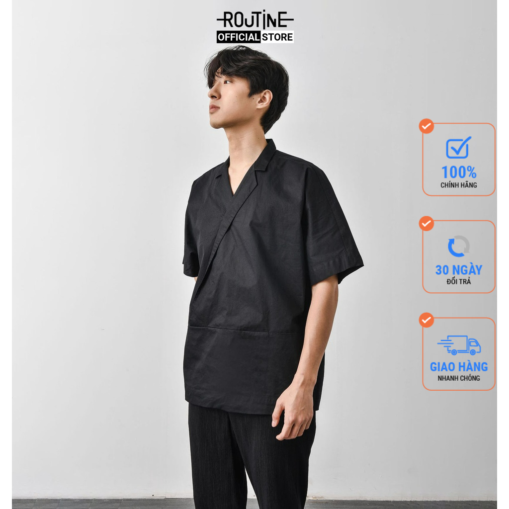 Áo sơ mi tay ngắn, Kimono. LOOSE form - Routine 10S21SHS019