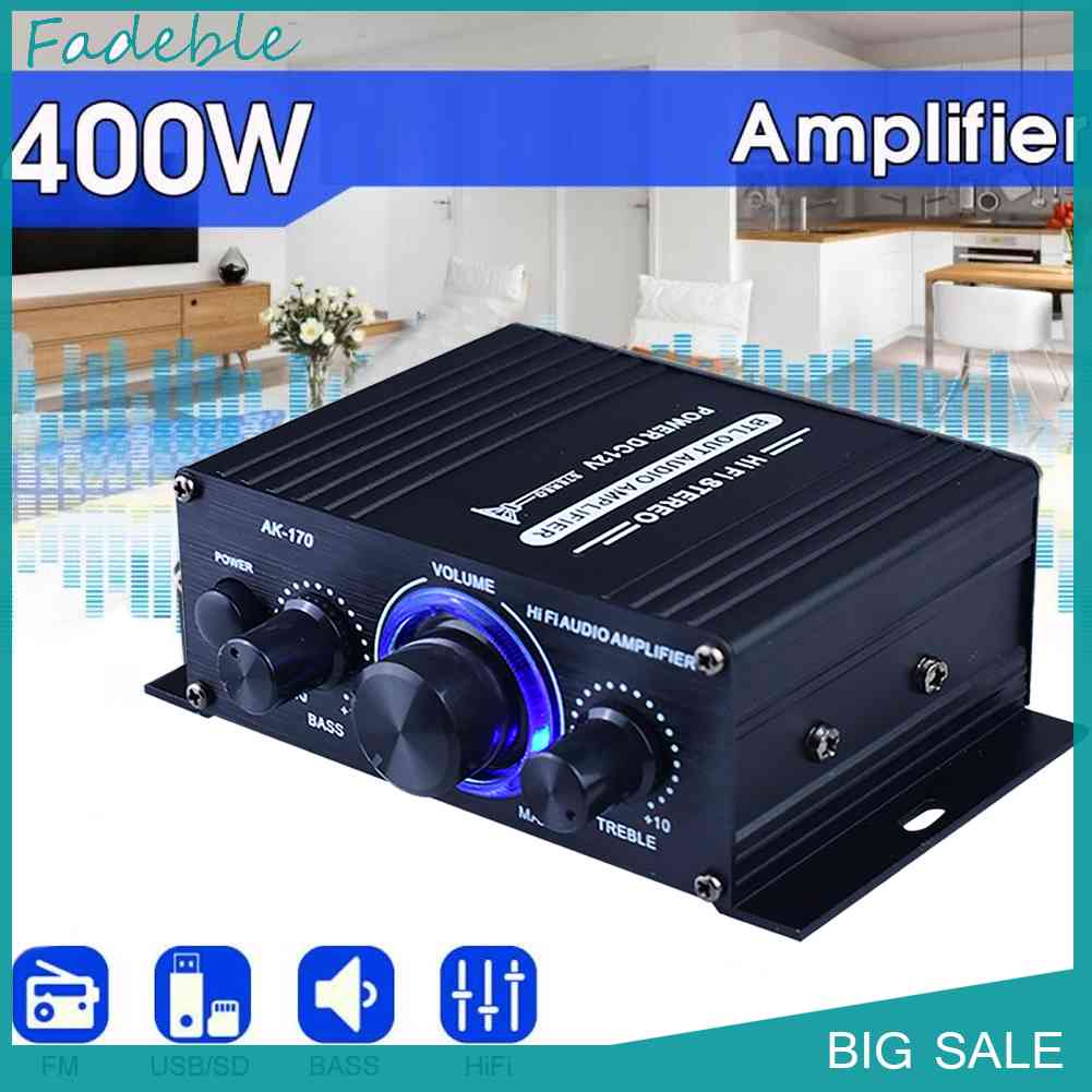 Bộ Khuếch Đại Âm Thanh Không Dây Ak-170 200W+200W Với Đầu Vào RCA