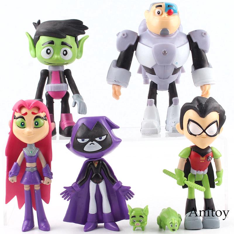 Mô hình nhân vật phim hoạt hình teen titans Go bằng PVC