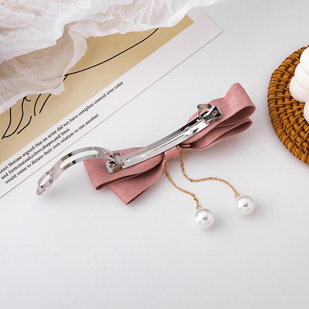 Kẹp Tóc Đuôi Ngựa Đính Nơ Tua Rua Thời Trang Cho Nữ Giá Đỡ