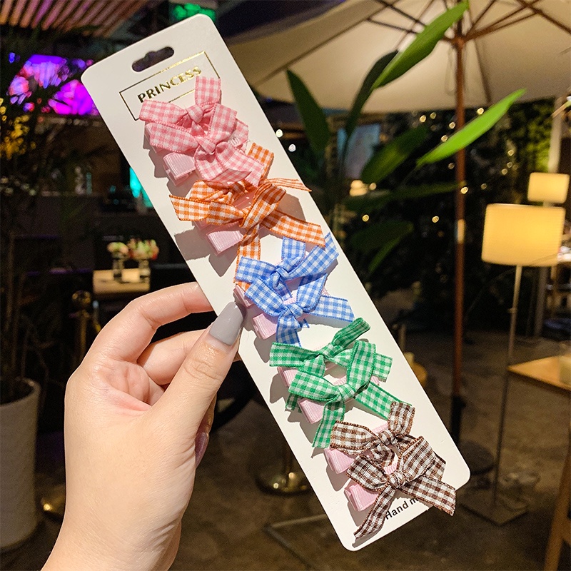 Set 10 kẹp tóc nơ dễ thương cho bé gái