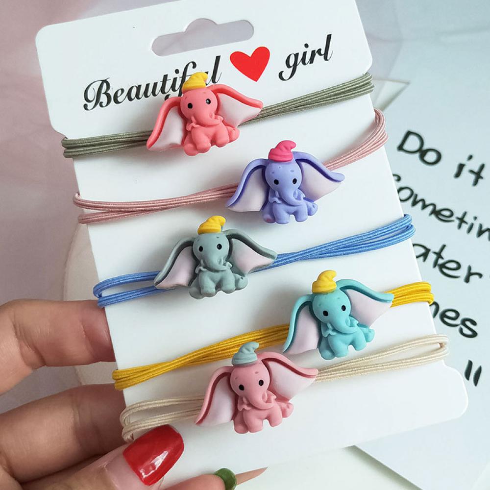 Dây Cột Tóc Hình Voi Dumbo Xinh Xắn Cho Bé Gái