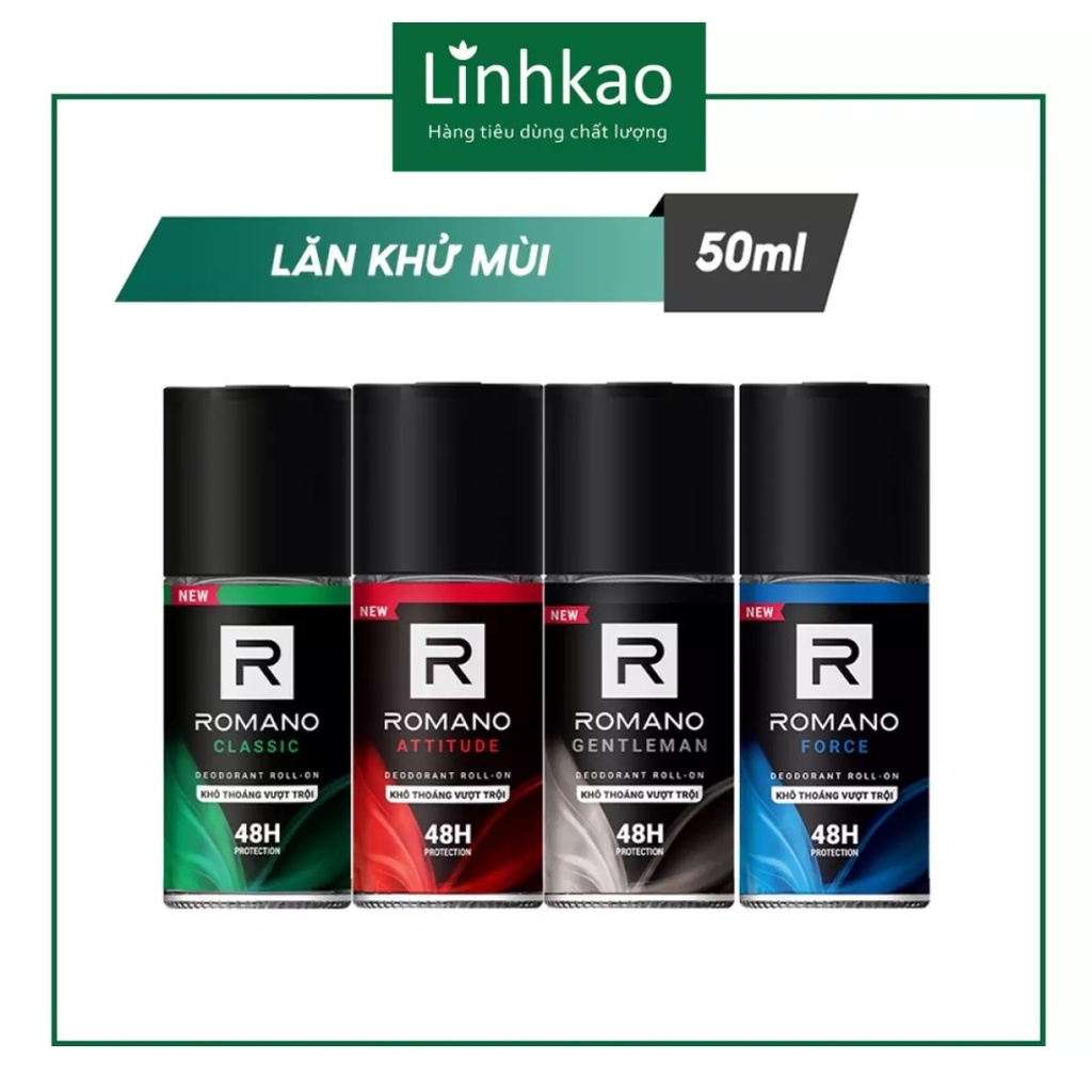 Lăn khử mùi Romano 50ml mẫu mới